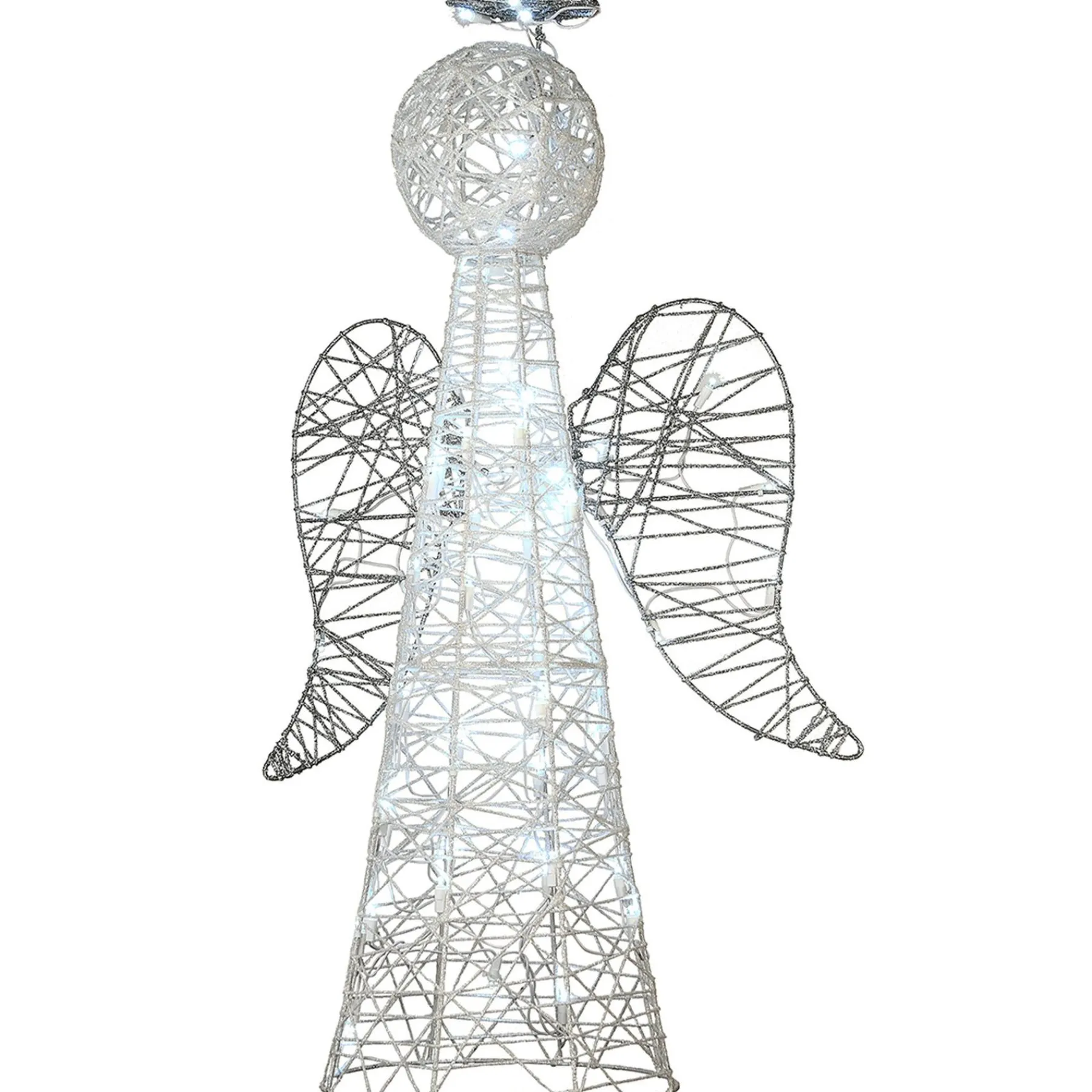 Christmas Outdoor Accessories-National Tree Company 36" Angel Cone Tree With Led Lights