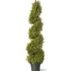 National Tree Company Potted Plants^48" Artificial Juniper Slim Spiral Tree In Growers Pot