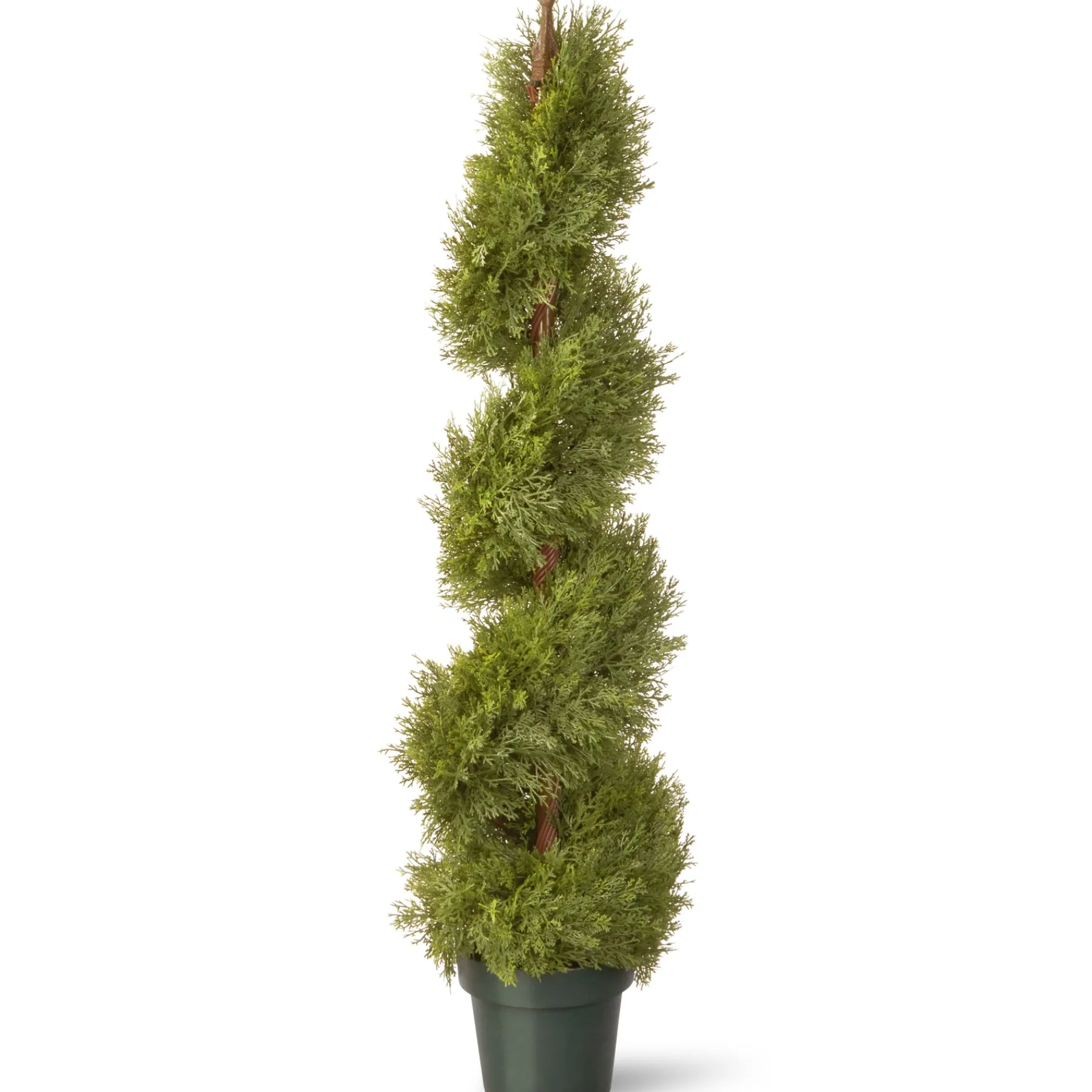 National Tree Company Potted Plants^48" Artificial Juniper Slim Spiral Tree In Growers Pot