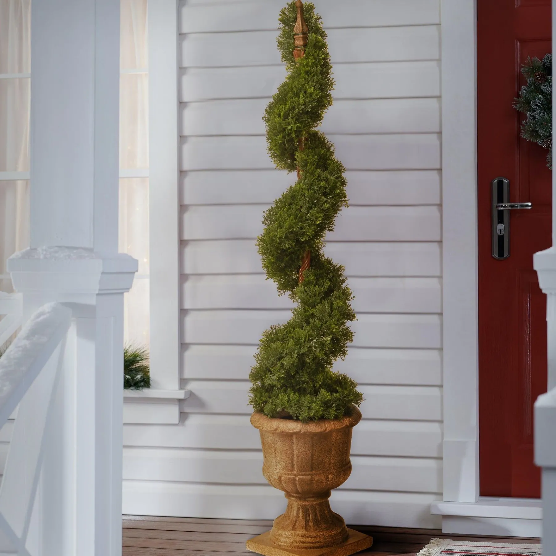 Topiaries / Shurbs-National Tree Company 48" Artificial Juniper Spiral