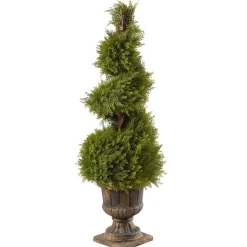 National Tree Company Potted Plants^48" Artificial Juniper Spiral