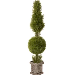 National Tree Company Potted Plants^60" Artificial Juniper Spiral