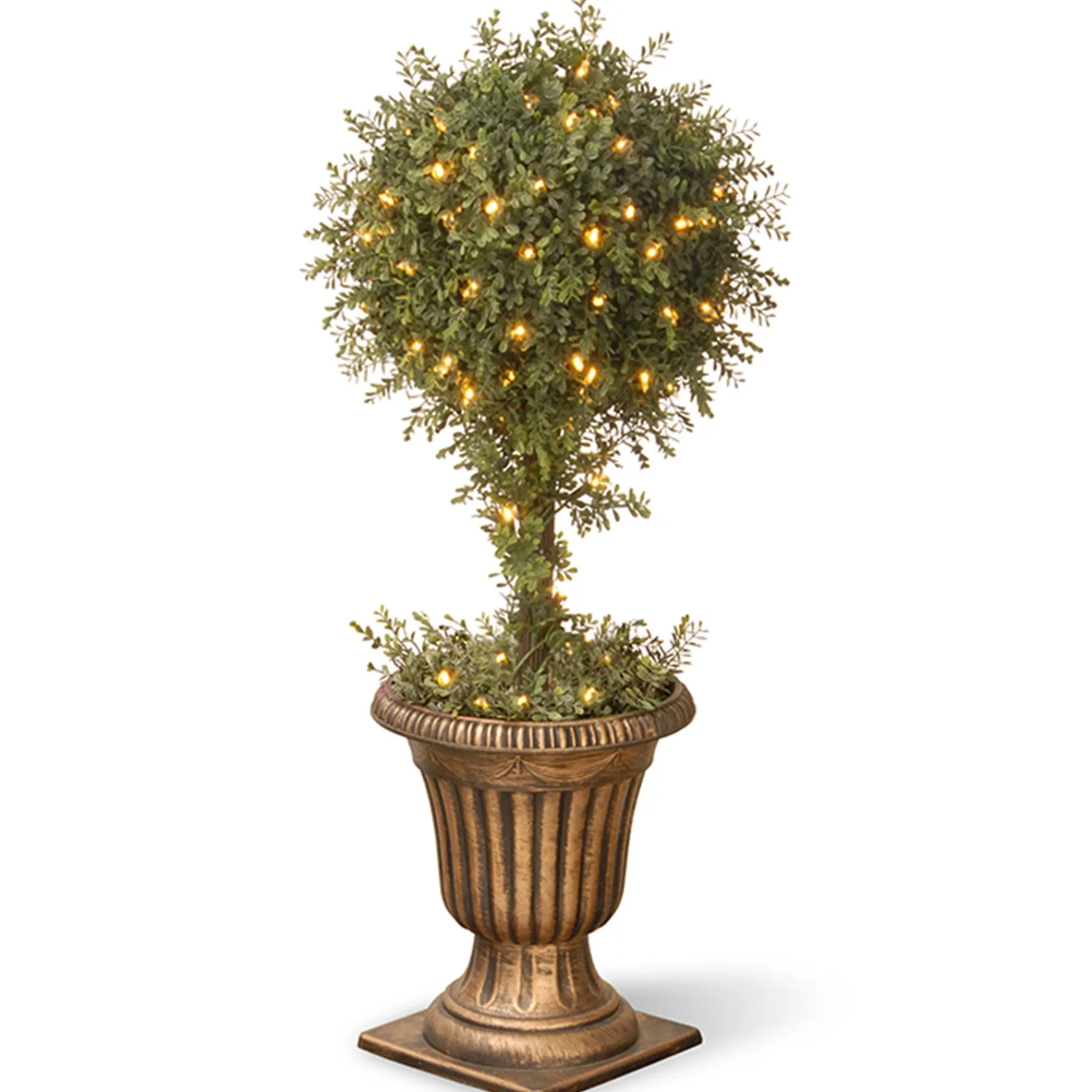 National Tree Company Topiaries / Shurbs^36" Artificial Mini Tea Leaf One-Ball