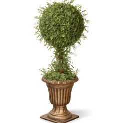 National Tree Company Topiaries / Shurbs^36" Artificial Mini Tea Leaf 1 Ball Topiary In Urn