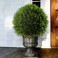 Topiaries / Shurbs-National Tree Company 27" Artificial Upright Juniper Ball Topiary