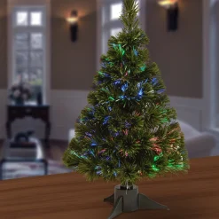 Fiber Optic-National Tree Company 24" Battery Operated Fiber Optic Ice Tree