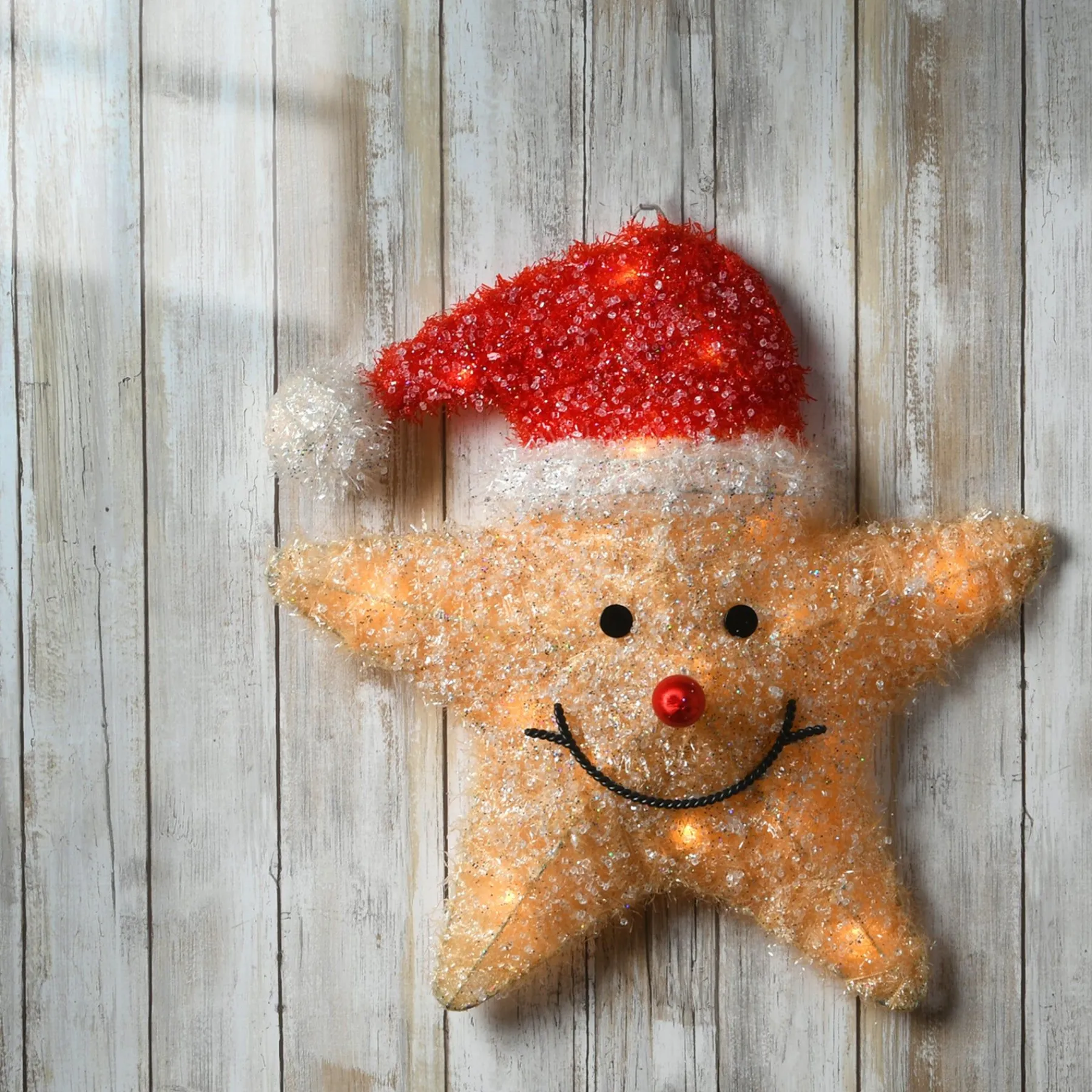 Christmas Accessories-National Tree Company 18" Battery Operated Smiling Yellow Star