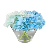 National Tree Company Potted Flower Plants^8" Blue Hydrangea Bouquet In Glass Vase
