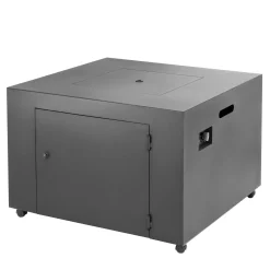 Firepits-National Tree Company 38" Contemporary Square Propane Fire Pit Table