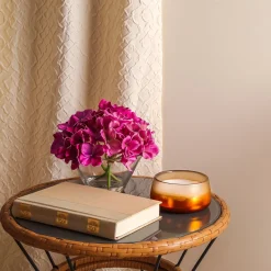 Flower Bouquets-National Tree Company 8" Dark Purple Hydrangea Bouquet In Glass Vase