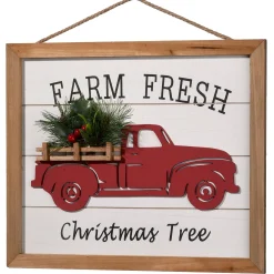 Christmas Accessories-National Tree Company 12.5" Farm Fresh Wall Art