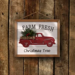 Christmas Accessories-National Tree Company 12.5" Farm Fresh Wall Art