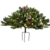 Christmas Greenery-National Tree Company 33" Frosted Berry Urn Filler With Battery Operated Led Lights