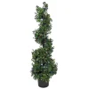 National Tree Company Topiaries / Shurbs^4 Ft. Boxwood Spiral Topiary With Multi-Function Led Lights