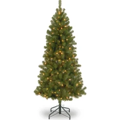 7Ft - 9Ft-National Tree Company 7 Ft. Canadian Grande Fir Tree With Clear Lights