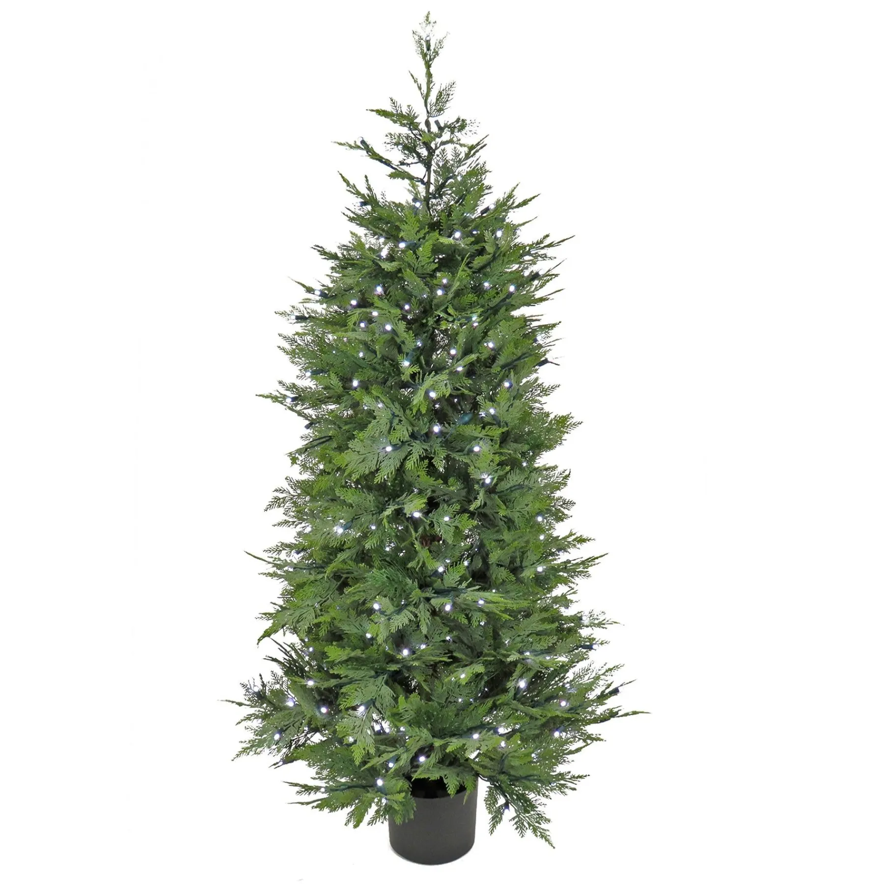 Topiaries / Shurbs-National Tree Company 5 Ft. Cypress Tree With Multi-Function Led Lights