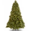National Tree Company Slim^7.5 Ft Downswept Douglas Fir Tree With Dual Color Led Lights