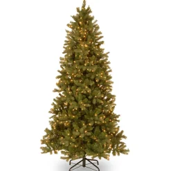 7Ft - 9Ft-National Tree Company 7.5 Ft. Downswept Douglas(R) Slim Fir Tree With Clear Lights