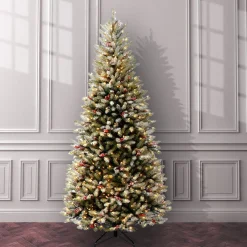 7Ft - 9Ft-National Tree Company 7.5 Ft. Dunhill(R) Fir Slim Tree With Clear Lights
