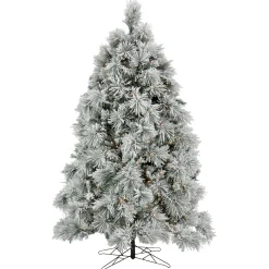 Full-National Tree Company 6.5 Ft. Hgtv Home Collection Pre-Lit Flocked Bavarian Pine Tree