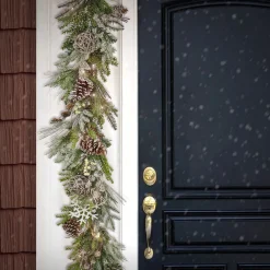 3' To 6' Garland-National Tree Company 6 Ft. Hgtv Home Collection Pre-Lit Cozy Winter Garland