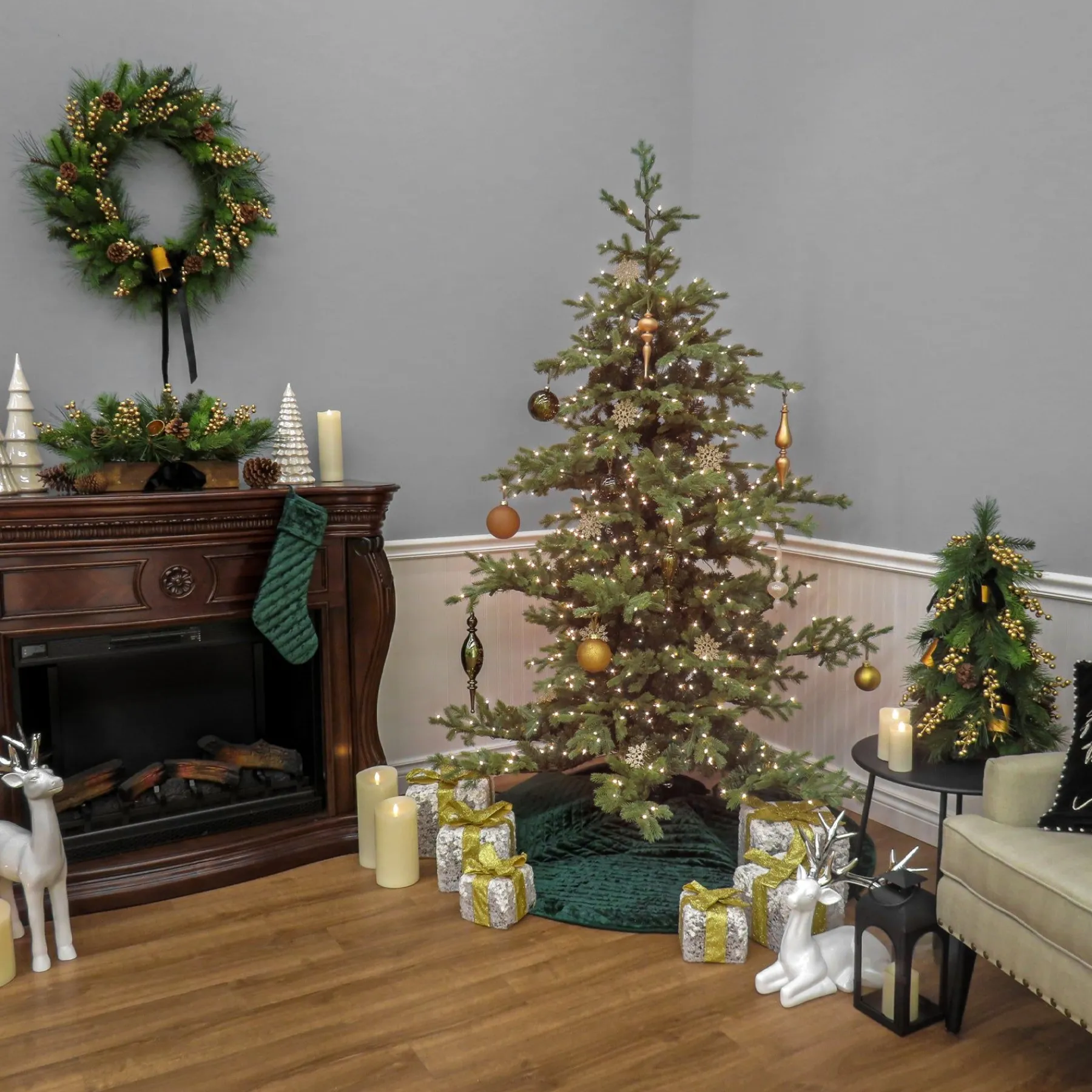 Full-National Tree Company 7.5 Ft. Hgtv Home Collection Pre-Lit Decorator Tree
