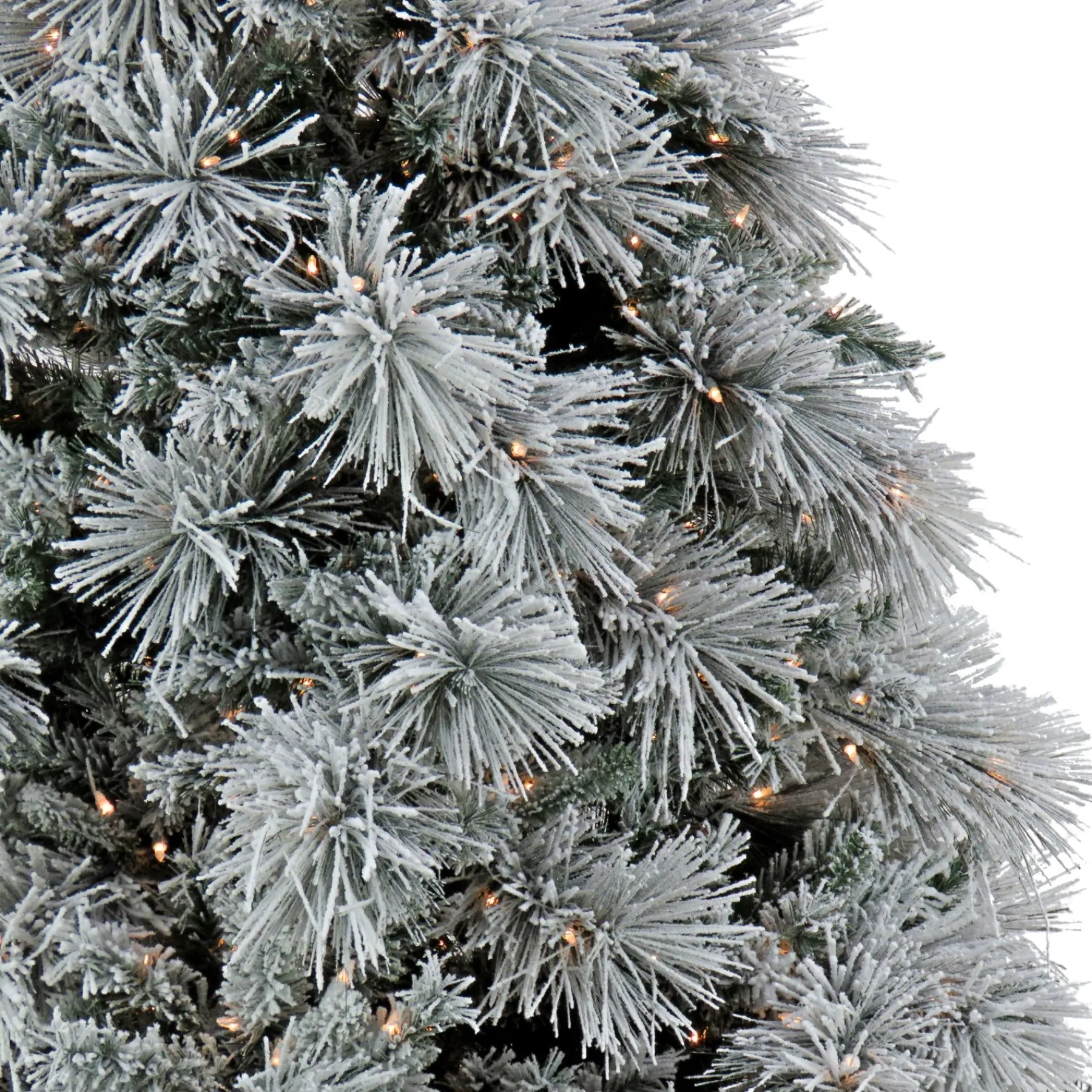Full-National Tree Company 7.5 Ft. Hgtv Home Collection Pre-Lit Flocked Bavarian Pine Tree