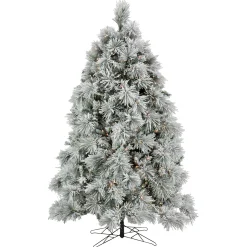 National Tree Company Full^7.5 Ft. Hgtv Home Collection Pre-Lit Flocked Bavarian Pine Tree