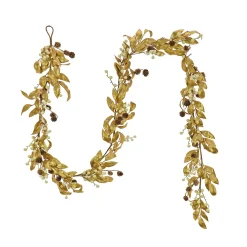 7' To 10' Garland-National Tree Company 9 Ft. Hgtv Home Collection Metallic Gold Laurel Garland