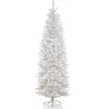 National Tree Company Slim^6.5 Ft Kingswood White Fir Pencil Tree With Clear Lights