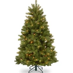 Full-National Tree Company 4.5 Ft. Newberry® Spruce Tree With Dual Color® Led Lights