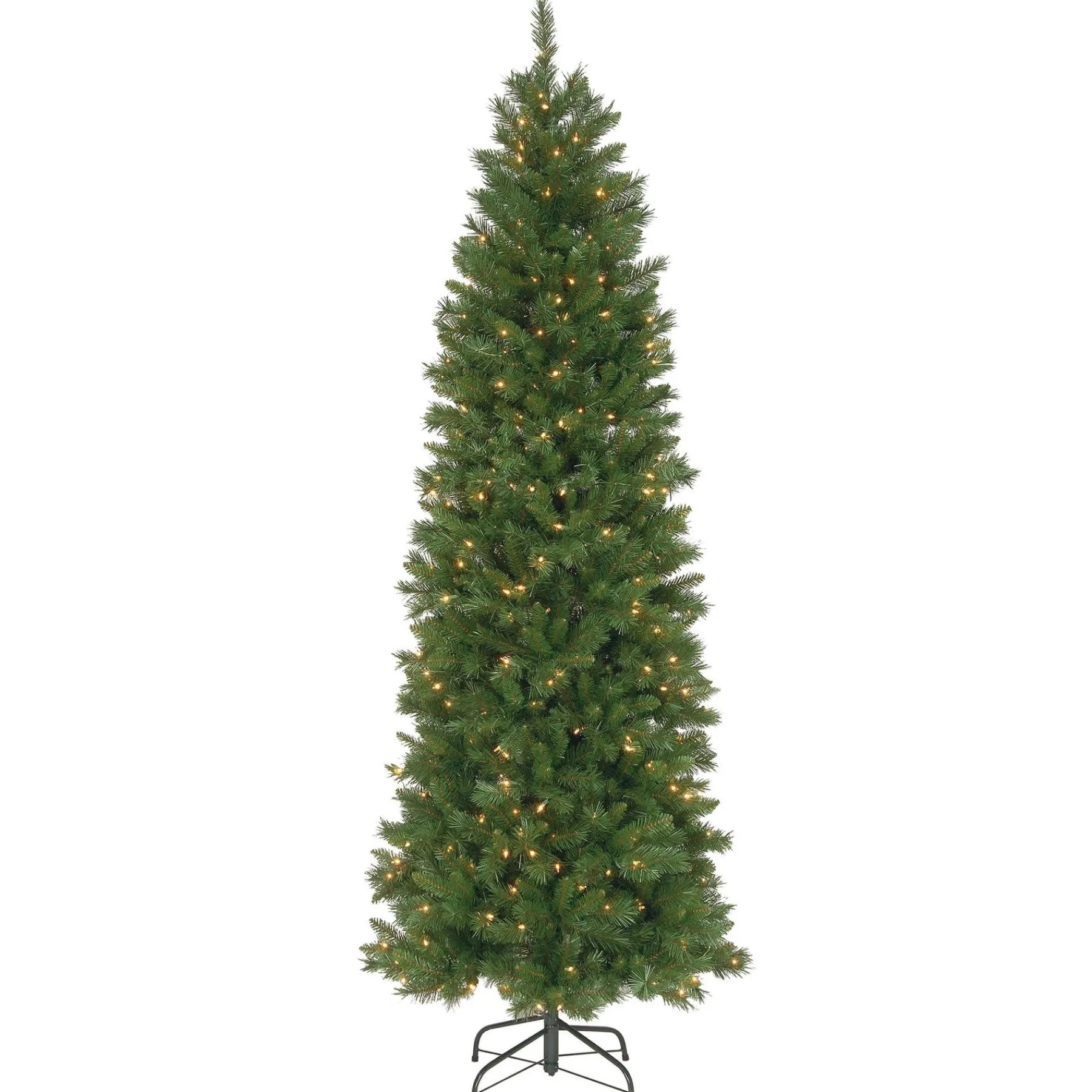 7Ft - 9Ft-National Tree Company 7.5 Ft. Pennington Fir Pencil Tree With Clear Lights