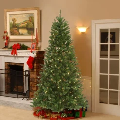 Full-National Tree Company 9 Ft. Peyton Spruce Tree With Clear Lights