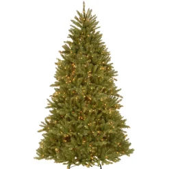 7Ft - 9Ft-National Tree Company 7.5 Ft Powerconnec(Tm) Dunhill Fir Tree With Clear Lights