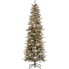 National Tree Company Slim^7.5 Ft. Powerconnect(Tm) Snowy Sheffield Spruce Pencil Slim With Clear Lights