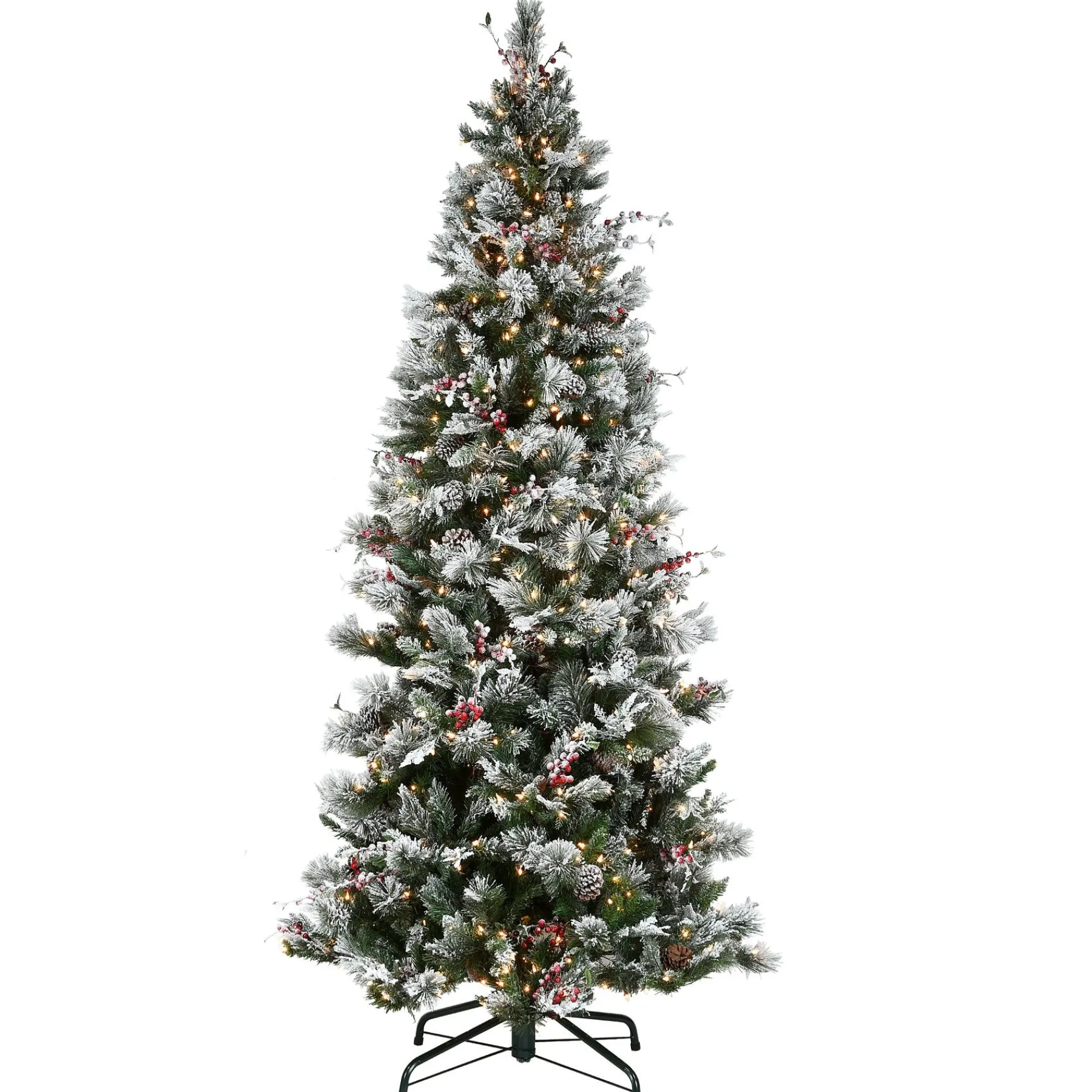 Slim-National Tree Company 9 Ft. Powerconnect(Tm) Snowy Bedford Slim Pine Tree With Clear Lights