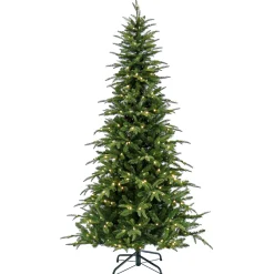 7Ft - 9Ft-National Tree Company 7.5 Ft. Pre-Lit Backer Pine Tree With Led Lights