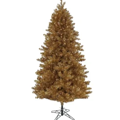 7Ft - 9Ft-National Tree Company 7.5 Ft. Pre-Lit Christmas True Gold Metallic Tree