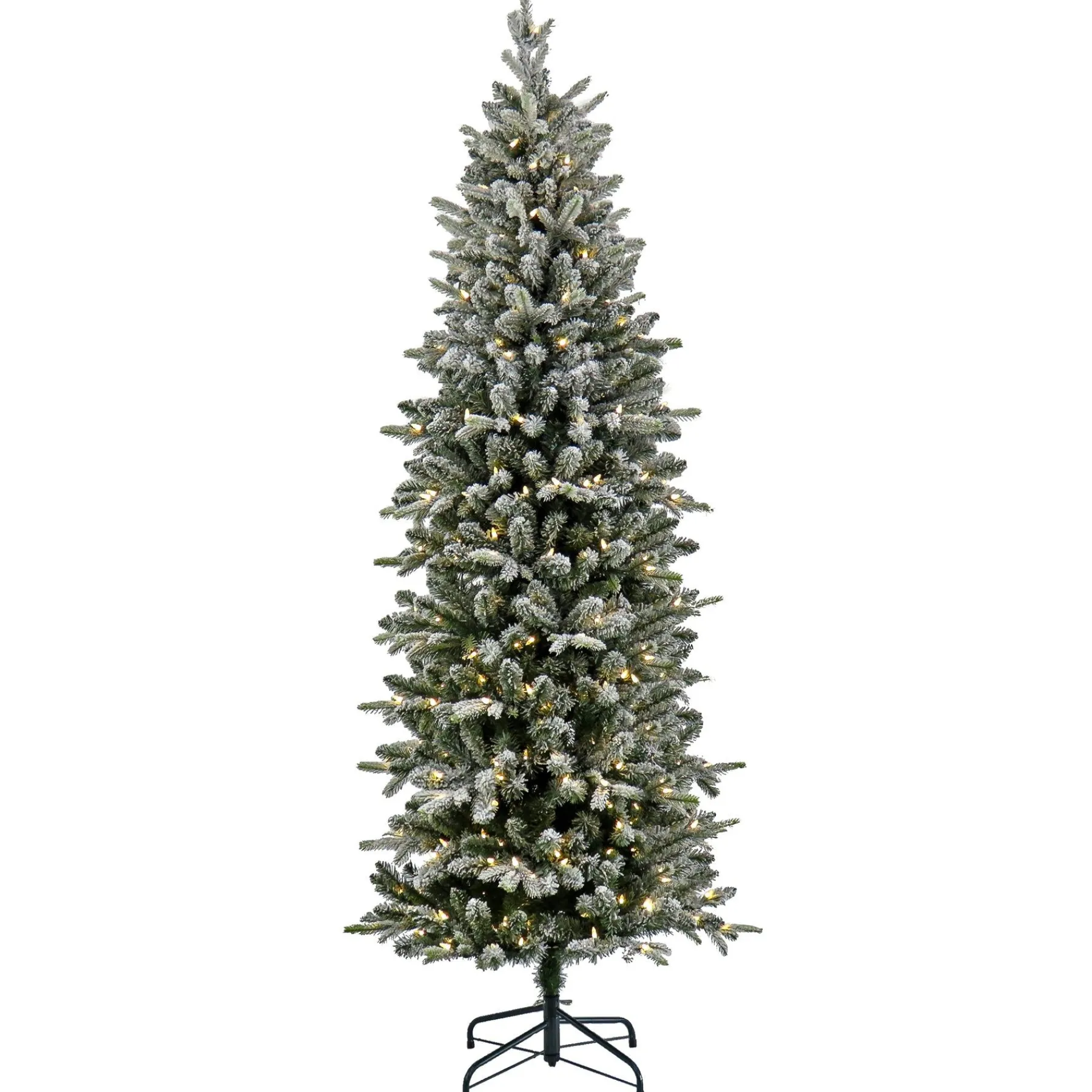 Slim-National Tree Company 7 Ft. Pre-Lit Conger Pine Pencil Slim Tree With Led Lights