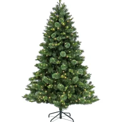 7Ft - 9Ft-National Tree Company 7 Ft Pre-Lit Montreal Pine Tree With Led Lights