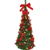 Christmas Accessories-National Tree Company 6 Ft. Pre-Lit Party Pop-Up Tree