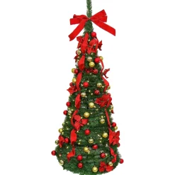 Christmas Accessories-National Tree Company 6 Ft. Pre-Lit Party Pop-Up Tree