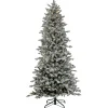 National Tree Company Full^7 Ft Pre-Lit Snowy Calton Pine Tree With Led Lights