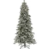7Ft - 9Ft-National Tree Company 7.5 Ft Pre-Lit Snowy Vintin Fir Tree With Led Lights