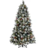 7Ft - 9Ft-National Tree Company 7.5 Ft. Snowy Glacier Pine Tree With Dual Color® Led Lights