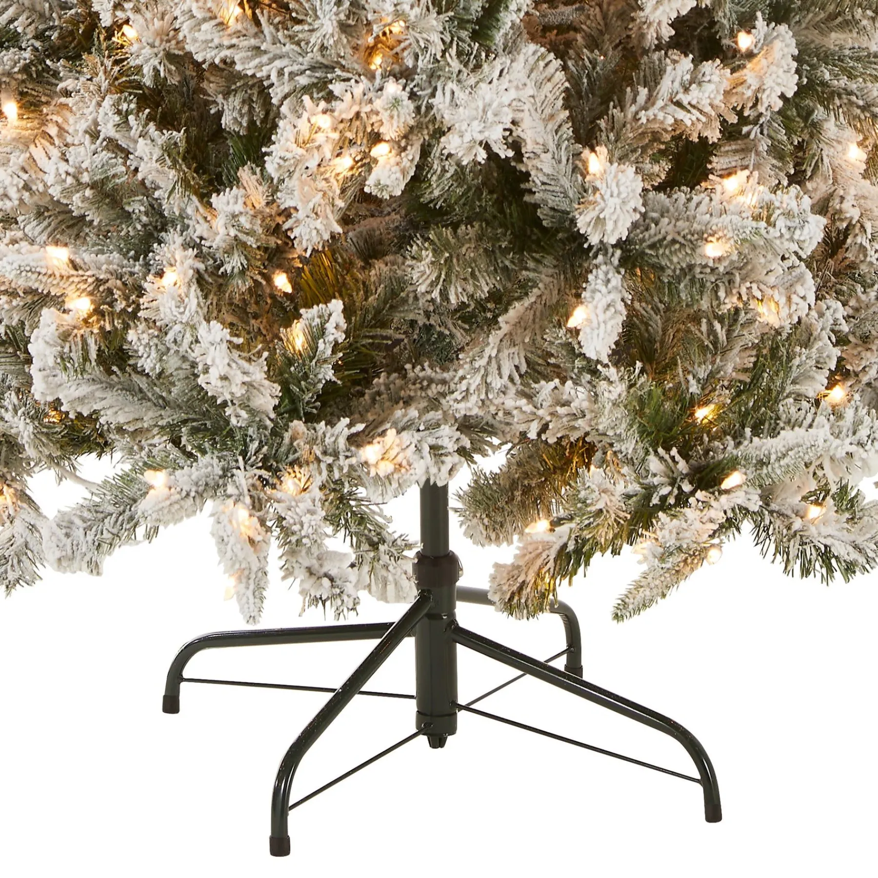 Full-National Tree Company 6.5 Ft. Snowy Mixed Pine Tree With Clear Lights