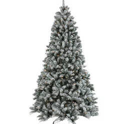 National Tree Company Full^6.5 Ft. Snowy North Valley® Spruce Tree With Clear Lights