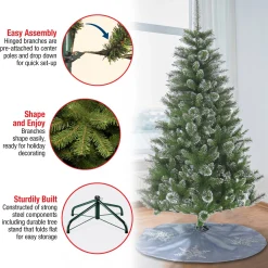 5Ft - 6Ft-National Tree Company 6 Ft. Snowy Sierra Spruce Tree