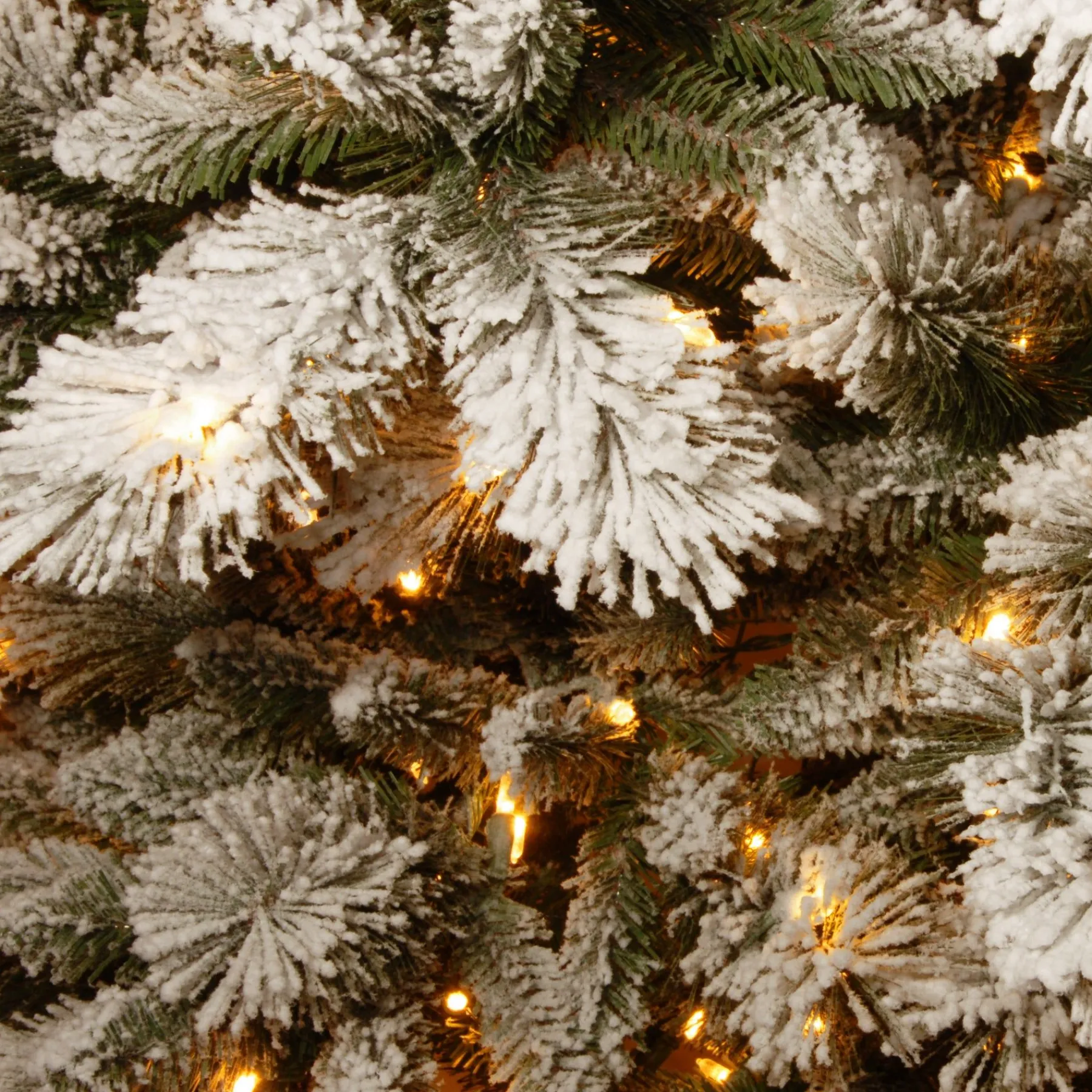 7Ft - 9Ft-National Tree Company 7.5 Ft. Snowy Westwood Slim Pine Tree With Clear Lights