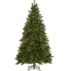 7Ft - 9Ft-National Tree Company 7.5 Ft Victoria Spruce Tree With Clear Lights